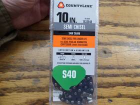 Countyline 749394223861 10 Inch S40 Saw Chain Semi Chisel 1533648