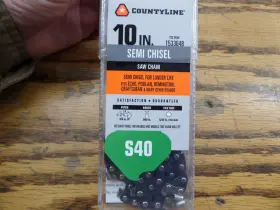 1533648 Countyline 749394223861 10 Inch S40 Saw Chain Semi Chisel