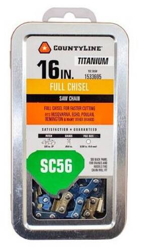 Countyline T65056nstsc Chainsaw Chain 16 Inch 56 Link Titanium