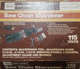 572.36577 Craftsman Vintage Sears Saw Chain Sharpener Model With Accessories