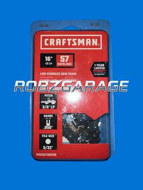 Craftsman Cmxgzat15057bd Saw Chain 16 Inch 3/8 Lp .050 57 Drive Links Fits B&d Echo Shindaiwa -d4
