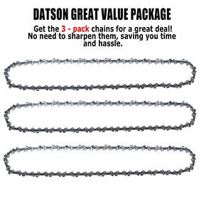 Datson Fc-d-050-49dl 14 Inch Full Chisel Chainsaw Saw Chain 3/8 Lp- .050-49dl