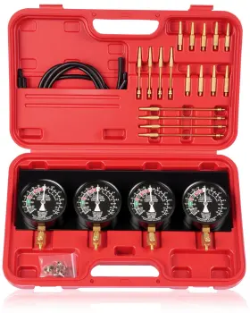 Yt-97975 Dayuan Motorcycle Fuel Vacuum Carburetor Synchronizer Carb Sync Basic Red