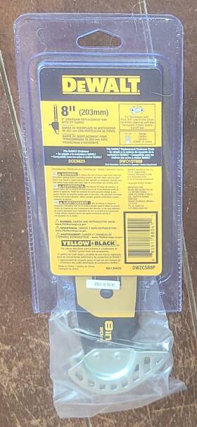 Dewalt Dwzcsb8p 8 Inch Chainsaw Replacement Bar With Tip Guard #dwzcsb8p