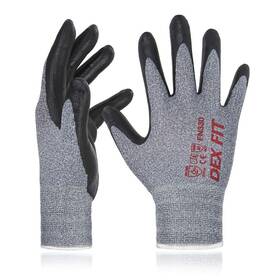 Dex Fit 191876000512 Nitrile Coated Work Gloves Fn330-3 Pairs Small 3 Grey
