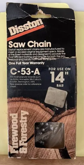 Pitch.050 Disston C-53-a 14 Inch Chain Saw 53link 3/8 Gauge Vtg New In Box