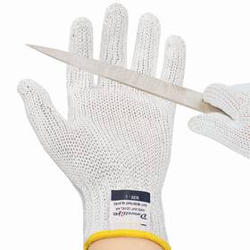Dowellife 744985713653 Level 8 Reinforced Cut Resistant Gloves Large Pack Of 1 White