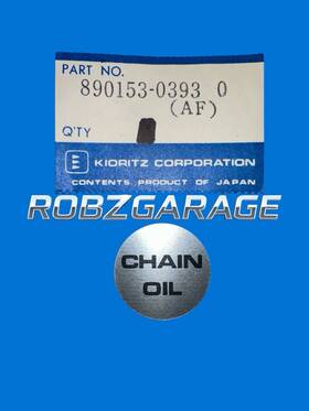 Echo 890153-03930 New Oil Cap Chain Tag Decal 89015303930 Cs302 Cs351 Cs452 Cs500 Vl -b71