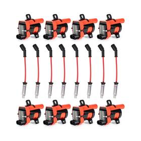Ena Ena1213j081209j01 8 Pack D585 Uf262 Round Ignition Coil Packs And 748uu Spark Plug Wires Co