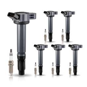 Ena Ena31701304 Pack 6 Uf487 Ignition Coil Spark Plug 3.5 V6 Compatible With Lexus Toyota