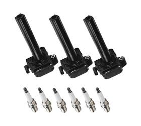 Ena Enaspics0026 Set Of 6 Iridium Spark Plug And 3 Ignition Coil Pack Compatible With Toyo
