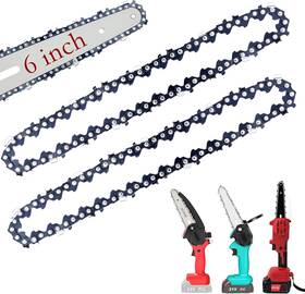 Fichall 313094952927 2 Pieces 6 Inch Mini Chainsaw Chain Replacement Chains For Cordless El