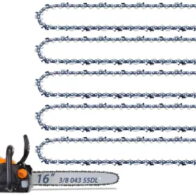 55dl3 Fifchall 55dl3/8.043 5 Pack 16 Inch Chainsaw Chain For Stihl 3/8 Lp Pitch .043 Gauge 55 Drive Li