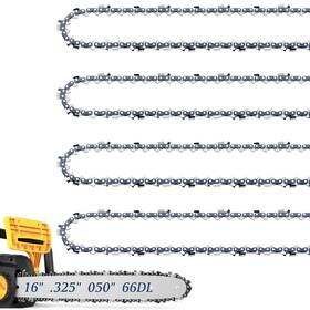 Fifchall 66dl.325.050 4 Pack 16 Inch Chainsaw Chain For Husqvarna .325 Pitch .050 Gauge 66 Drive