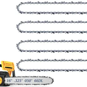 66dl.325.050 Fifchall 4 Pack 16 Inch Chainsaw Chain For Husqvarna .325 Pitch .050 Gauge 66 Drive