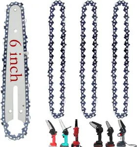 Fifchall 711181203387 6 Inch Mini Chainsaw Chain With Replacement Sawchain Bar Cha