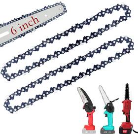 Fifchall 765071345626 2 Pieces 6 Inch Mini Chainsaw Chain Replacement Chains For Cordless