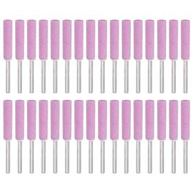 Fipux 676766645566 32set 7/32 Inch Diamond Chainsaw Sharpener Sharpening Stone Grinding File Pink