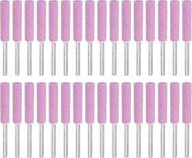 Fipux 688391720341 32pcs 7/32 Inch Diamond Chainsaw Sharpener Sharpening Stone Grinding File Pink
