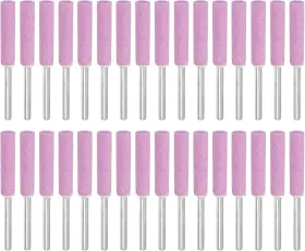Fipux 688391720341 32pcs 7/32 Inch Diamond Chainsaw Sharpener Sharpening Stone Grinding File Pink
