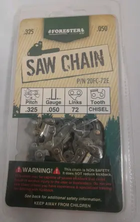 20fc-72e Forester 18 Inch Chain For Husqvarna 0.050 Gauge .325 Pitch 72dl