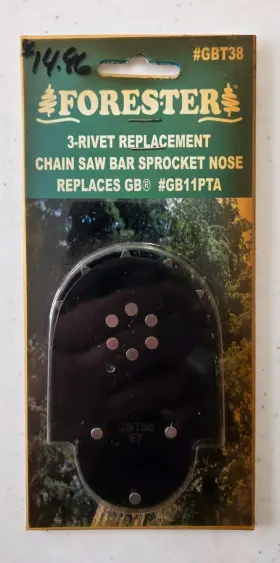 Gb11pta Forester Gbt38 3-rivet Sprocket Nose Chainsaw Bar Metal Fits Gb