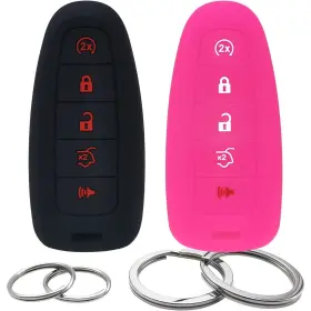 Kcsfd65b21a Gfdesign 2pcs Silicone 5 Buttons Key Fob Cover Remote Case Keyless Protector Compatibl