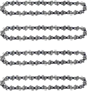 Gle 748327996544 4 Pack 8 Inch Chainsaw Chain 1/4 Pitch .043 Gauge 47 Drive Links Fits For I