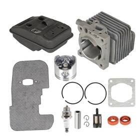 Globalmart-top Gt3224858 Cylinder Piston Exhaust Muffler Kit 34mm 41371400603 Fs75 Fs80 Fs85 Trimmer Part