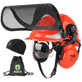 Green Devil 2910-f-orange Chainsaw Safety Protective Helmet Forestry With Orange