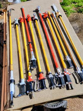 Greenlee 13ll325-x Inch Lot Of Commercial Hydraulic Pole Saws Untested / As-is For Parts Or Repair