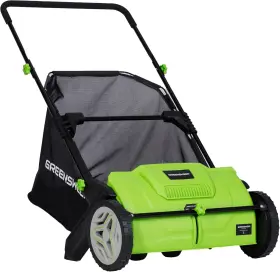 Gs-pp2 Greensweep Pickup Pro Garden Sweeper - Manual Leaf And Grass Push Lawn Green