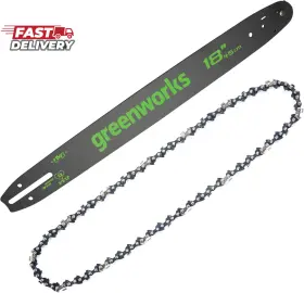 Greenworks 744110181159 18 Inch Chainsaw Bar And Chain Combo 3/8 Pitch 0.05 Gauge 62 Drive L