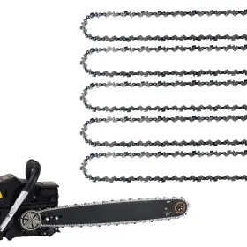 Gsshbr 748327993376 5 Pack 14 Inch Chainsaw Chain 52 Drive Links .050 Gauge 3/8 Pitch Chains W