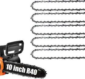 Gsshbr 748327994311 5pack R40 10 Inch Chainsaw Chain .043 Gauge 40 Drive Links 3/8 Pitch Replaceme