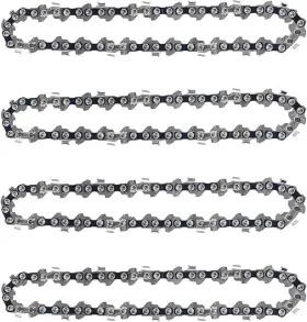 Gsshbr 748327994533 4 Pack 8 Inch Chainsaw Chains Replacement 1/4 Pitch 47 Drive Links .043 Gauge