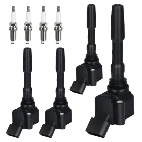Gy-090 Gybenzi 4pcs Ignition Coil And Spark Plug Fit For Vw Volkswagen Passat Jetta Tiguan Bee