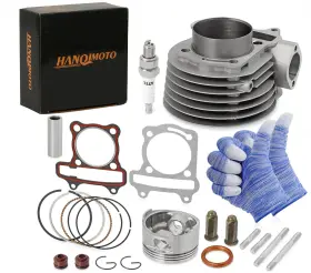 Gy6-150 Hanqimoto Gy6 150cc 61mm Cylinder Kit With Piston Ring Gasket Spark Plug Big Top End Re