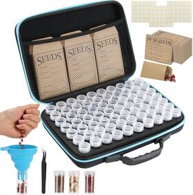 Hasumcol Ogr-070s 70 Slots Seed Storage Organizer Garden Seeds Saver Kit B-