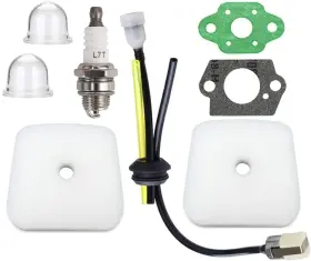Hippotech 432285626965 2 Pcs Air Filter And Fuel Line Primer Bulb Repower Kit For Mantis Tiller Cultiva