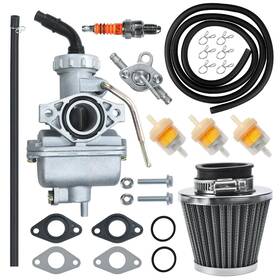 Holato Hlt-20hyq Pz20 Carburetor Carb Air Filter Fuel Line Kit For 50cc-125cc Black