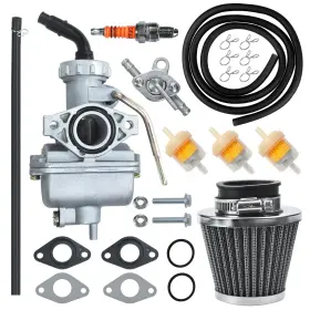 Hlt-20hyq Holato Pz20 Carburetor Carb Air Filter Fuel Line Kit For 50cc-125cc Black