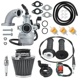 Hlt-22hyq-b Holato Pz22 Carburetor Carb Air Filter Throttle Handle Grips Cable Kit Black