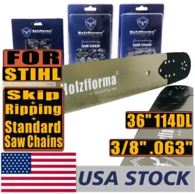 Ms460 Holzfforma 114dl Us 36 Inch 3/8 .063 Guide Bar Saw Chain For Stihl Ms440 Ms441