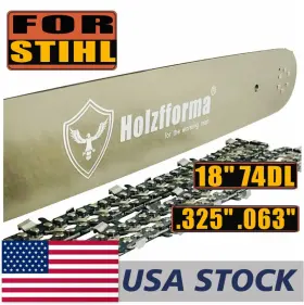 74dl Holzfforma Us 18 Inch .325 .063 Guide Bar Saw Chain For Stihl Chainsaw 034 036