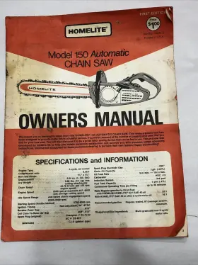 24533-c Homelite 150 Automatic Chainsaw 1978 Owners Manual P/n