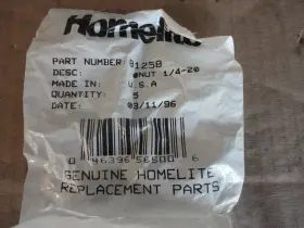 81258 Homelite Pkg. Of 5 New Flanged Bar Nut Pn Fits 240 245