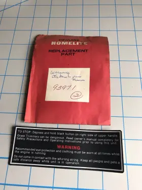93971 Homelite Genuine Replacement Part Warning Sticker Nos