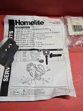 A-06266 Homelite Guide Bar Fastener Kit Xl Lx30 Super 2 200 192 180 Little Red