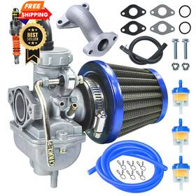 Hooup P-20carb-bl Pz20 Carb Carburetor Air Filter Kit For 50cc 70cc 90cc 110cc 125cc Blue
